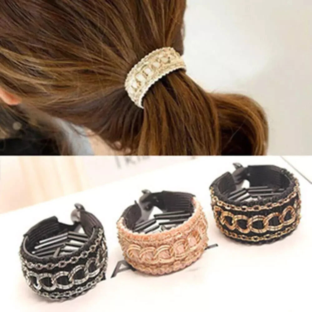 Elegant Crochet Hair Claw Clips for Women - Set of 3
