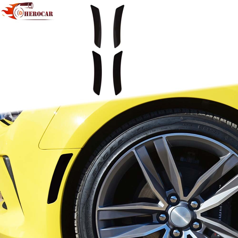 Smoked Black 4X Side Marker Lights for 2016+ Chevy Camaro Fender Trim