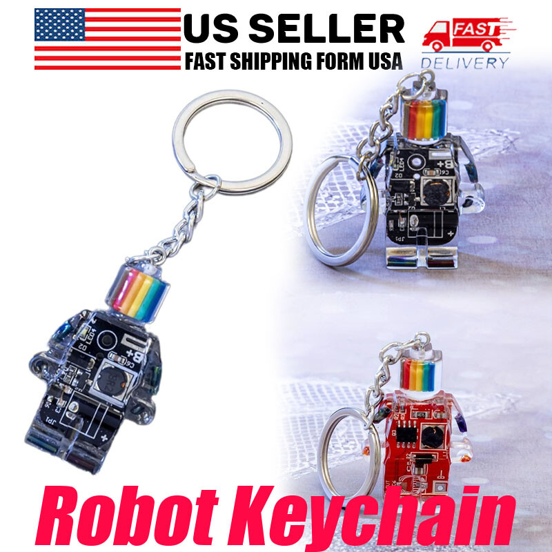 Robot Shape Decor Cute Key Chain Bag Charm For Party Christmas Birthday Present