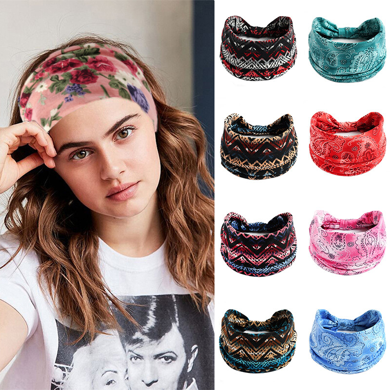 Twist Knot Boho Headband Elastic Hair Wrap for Ladies Stylish Hairband