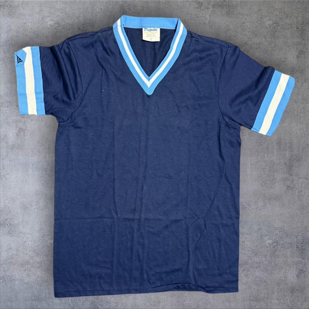 Vintage 70s Majestic navy baseball shirt medium kc royals