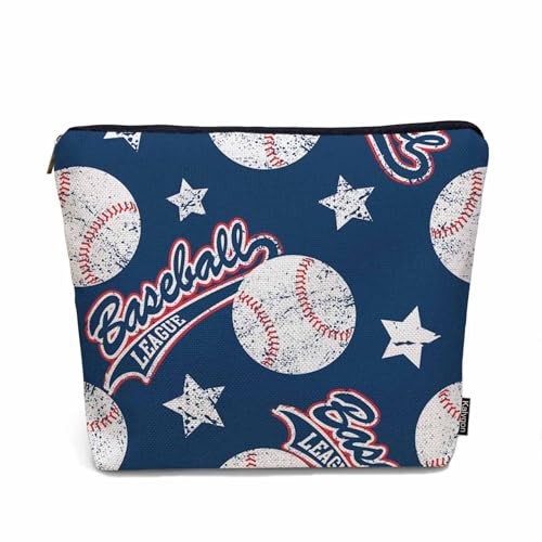 Portable 9x7.1 Inch Unisex Sports Cosmetic Organizer Bag for Baseball Gym Travel