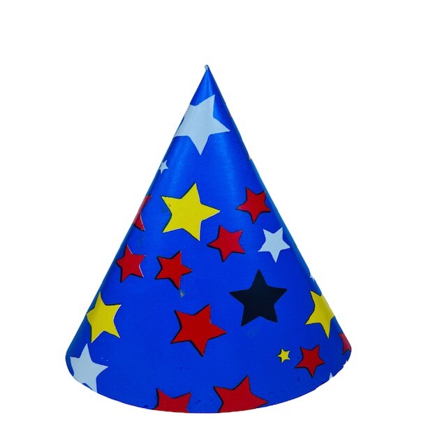 Vintage 1960s Wizard Hat Stars New Year's Eve Party Decor Ephemera ALC1-image