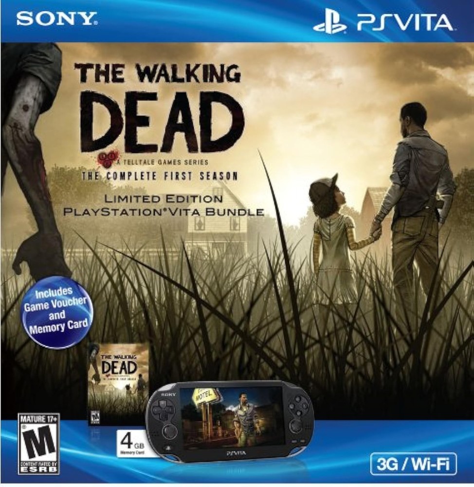PlayStation PS Vita 1000 The Walking Dead Bundle Very Good Portable System 1Z