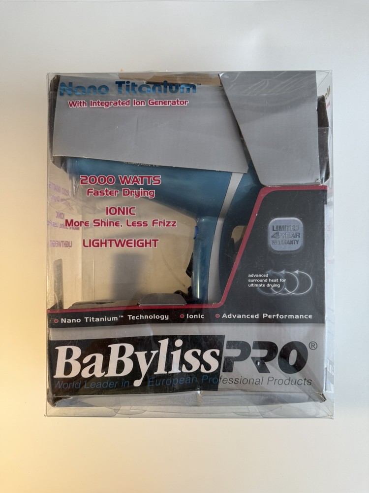 BaBylissPRO Nano Titanium 2000W Ionic Professional Hair Dryer  
