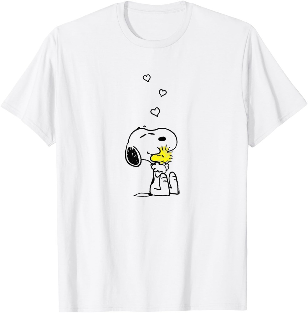Peanuts   Snoopy Woodstock Hugs And Love T Shirt Men