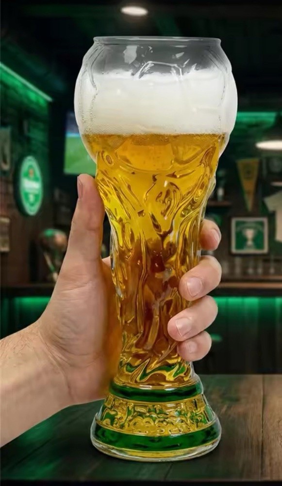 World Cup 2026 Trophy Beer Glass for Game Day, Man Cave & Football Fan