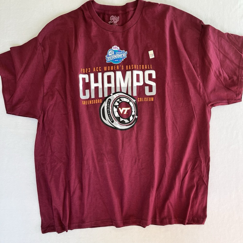 Blue 84 Virginia Tech Men's XXXL T-Shirt 2023 ACC Women's Basketball Champs Red