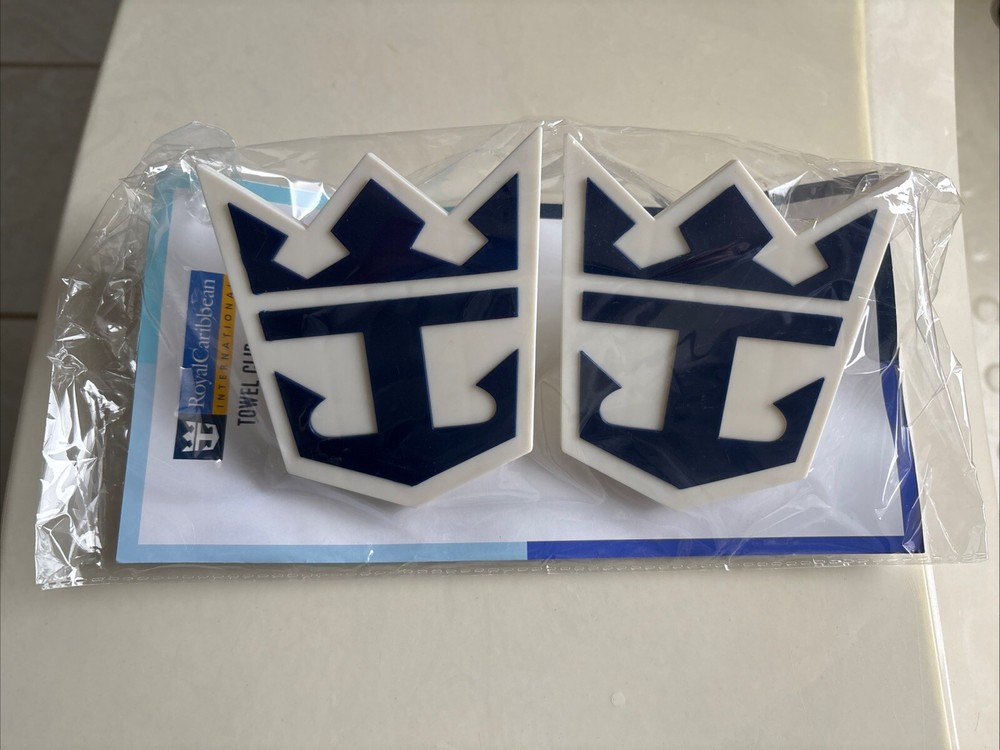 Royal Carribean International Cruise Deck Chair Towel Clip Set NEW NIP