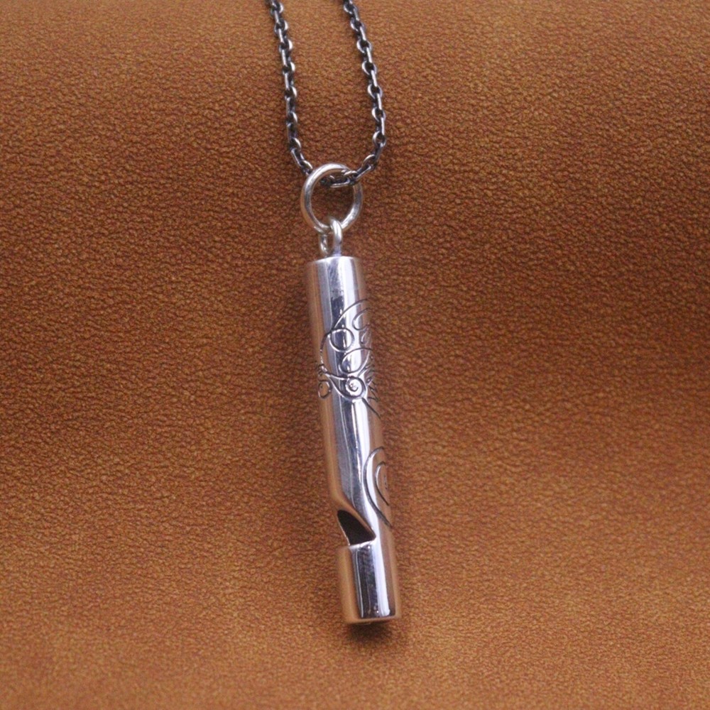 925 Sterling Silver Lucky Phoenix Whistle Pendant for Men and Women