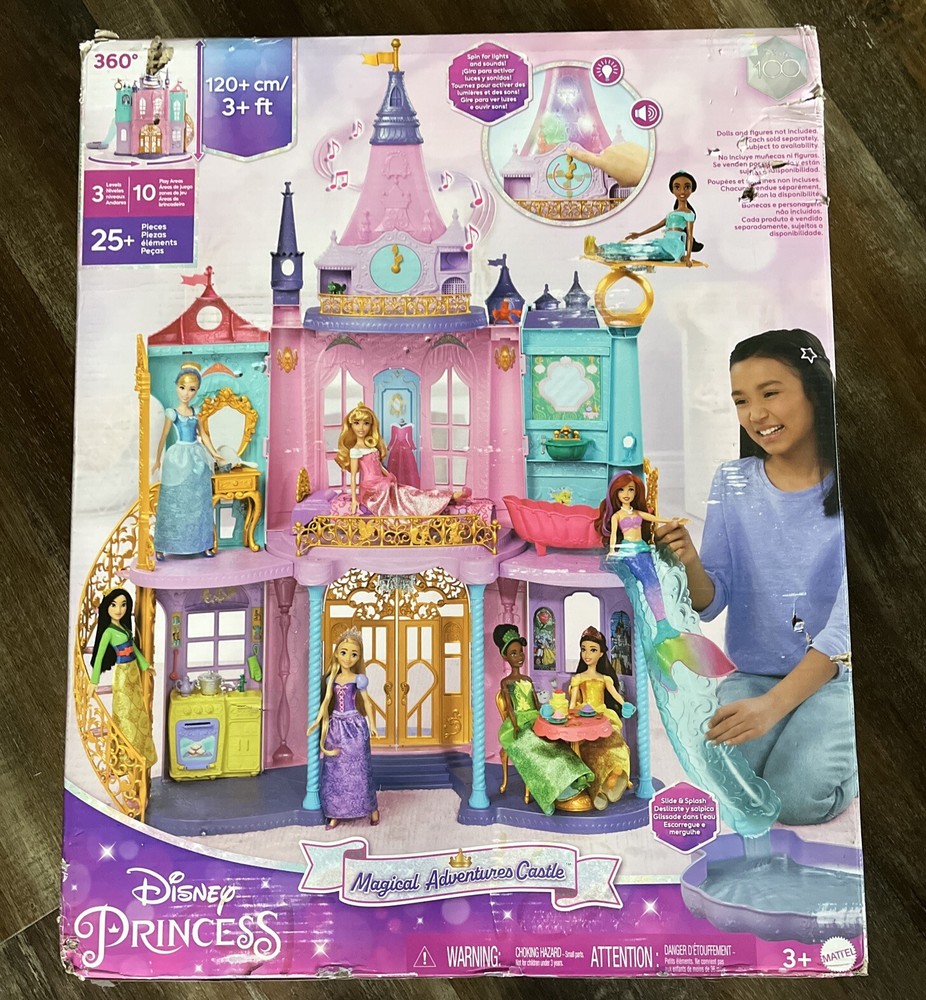 NEW Disney Princess Magical Adventures Castle 4 Feet Tall Play Set Lights *Sound
