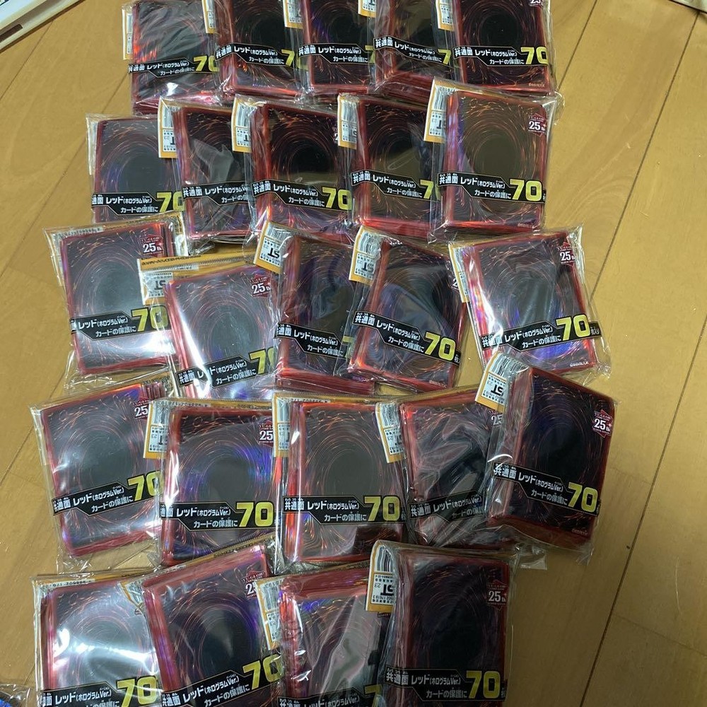 Yu-Gi-Oh! Holographic Red Card Protectors 24-Piece Set
