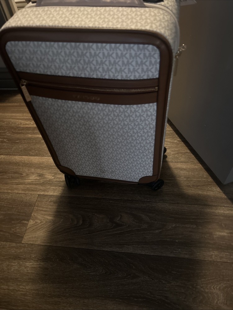 Michael Kors Logo Rolling Carry-On Trolley Suitcase for Travel and Vacation MK