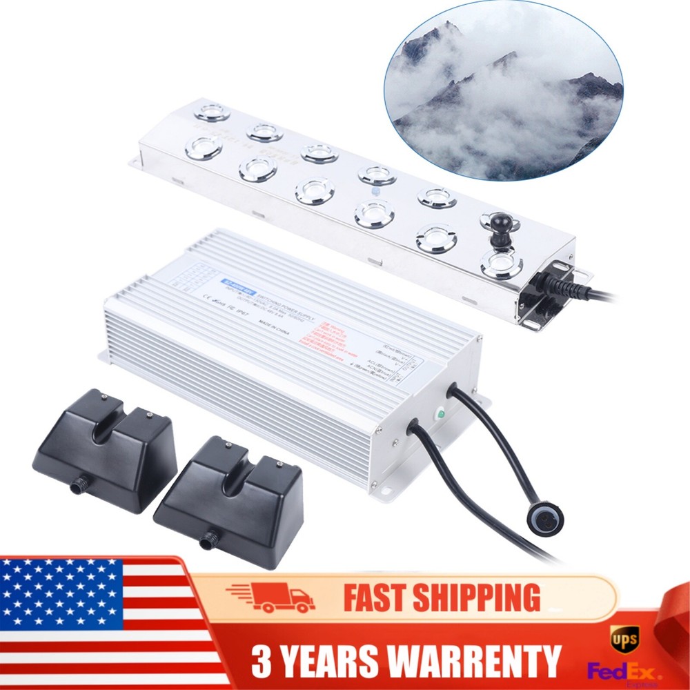 12-Head Waterproof Ultrasonic Fogger for Ponds & Humidifiers