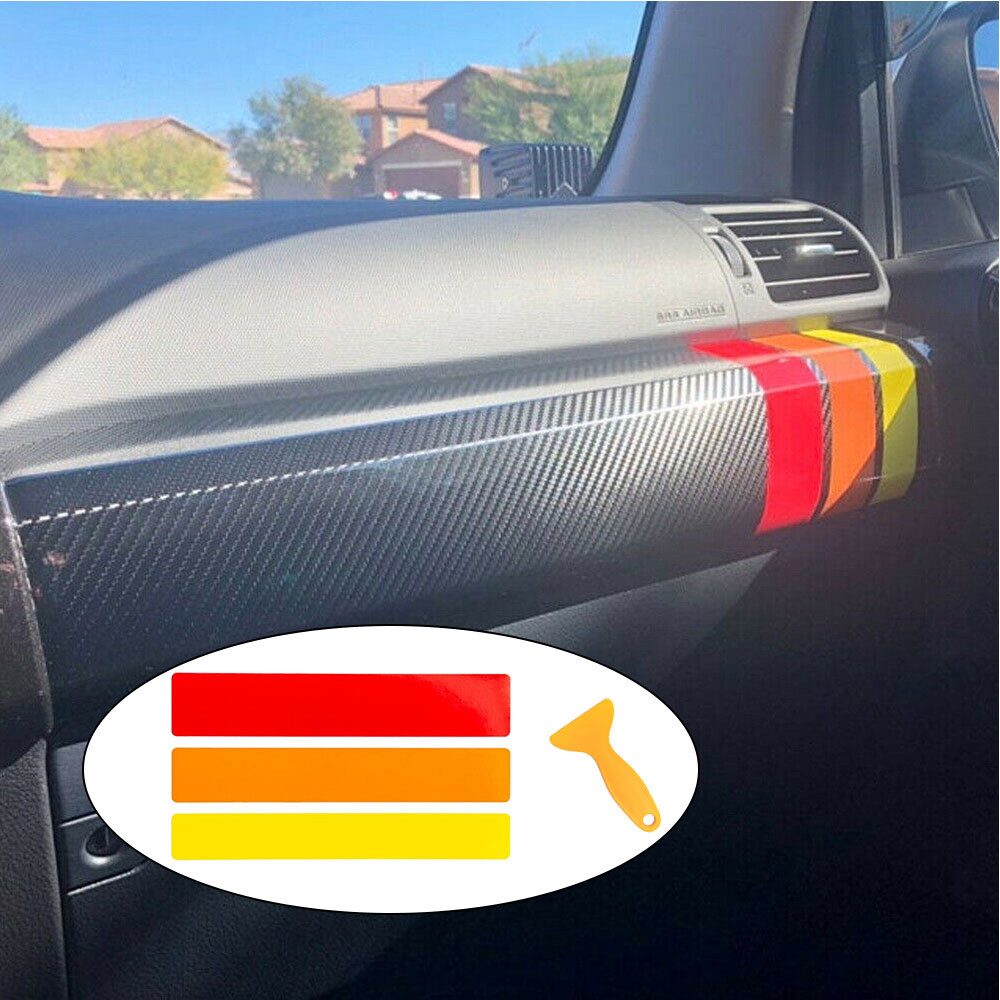 Tri-Color Stripe Decal Car Sticker Universal Fit For Toyota Highlander Sequoia