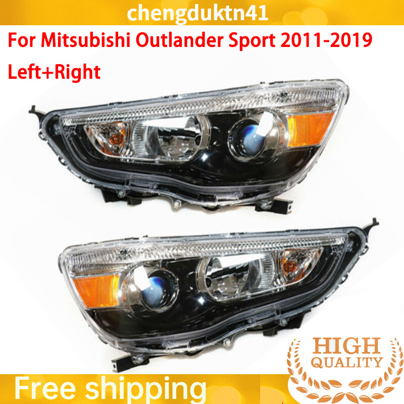 For Mitsubishi Outlander Sport 2011-2019 Pair Halogen Headlight Lamp Left+Right