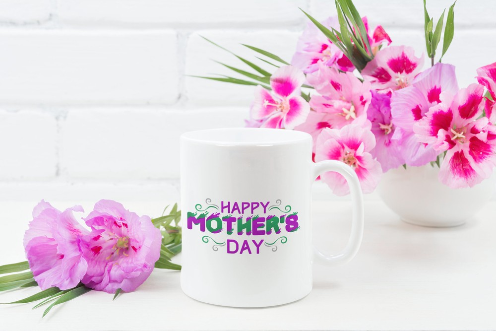 Happy Mother's Day Coffee Mug Floral Mothers Day Mom Mug Minimalist Mom Gift