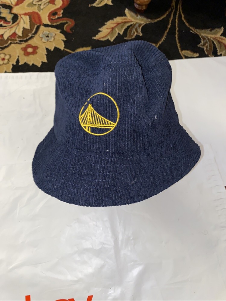 Golden State Warriors Bucket Cap Men's Navy Blue Corduroy Freedom Unlimited Hat