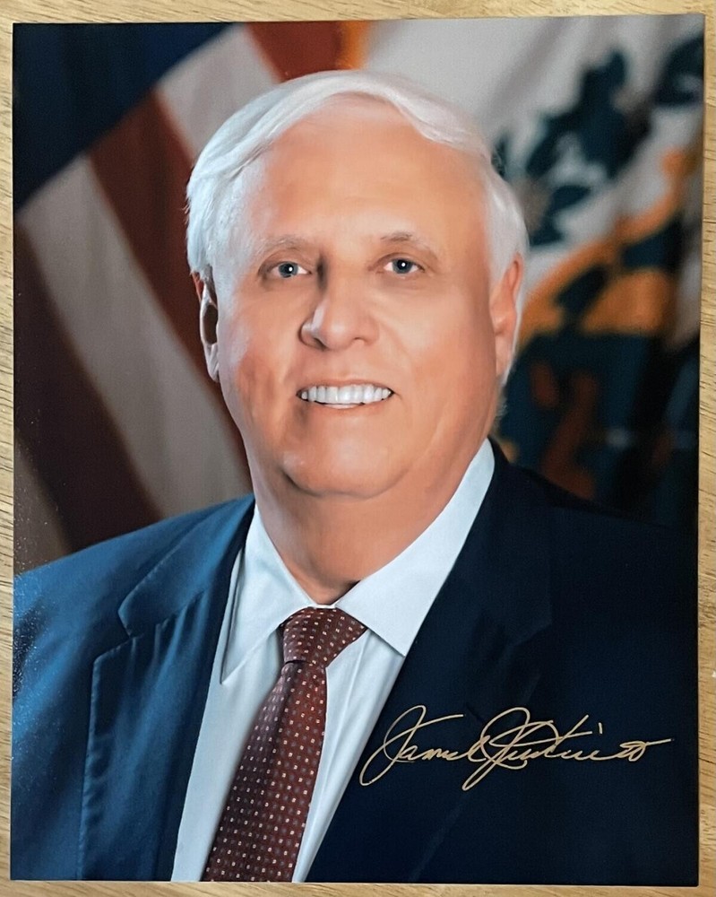 JIM JUSTICE, 100% AUTHENTIC AUTOGRAPHED 8 1/2