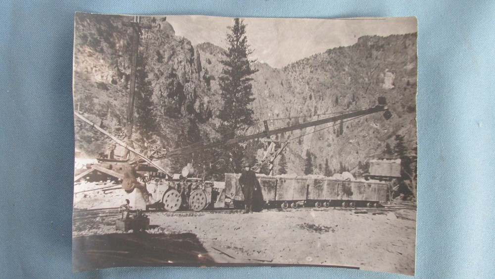 1890s Marble Colorado Ore Car String & Mine Locomotive Original Print Photograph