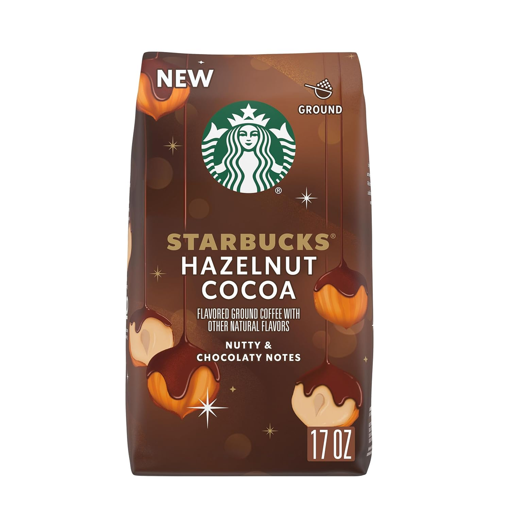 Starbucks Hazelnut Cocoa Flavored Ground Coffee, 100% Arabica, 17 Oz