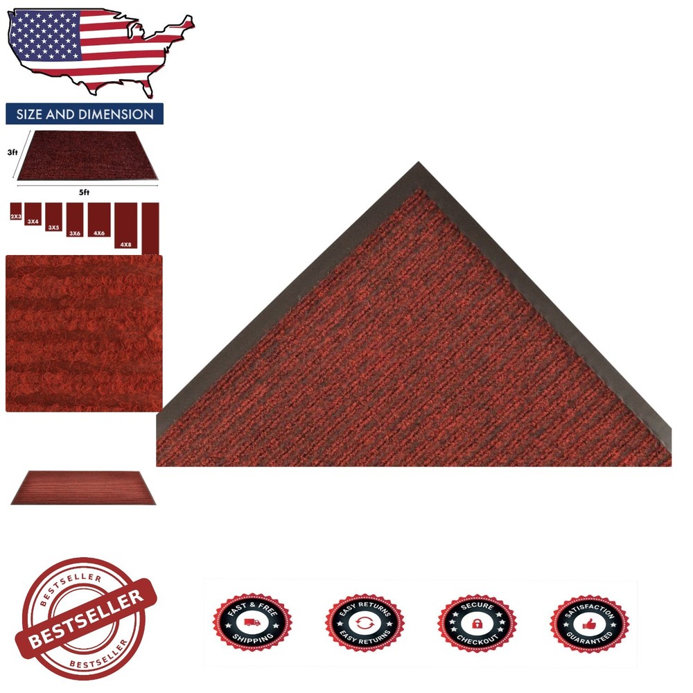 Versatile Durable 2x3 Heritage Rib Mat for High-Traffic Areas