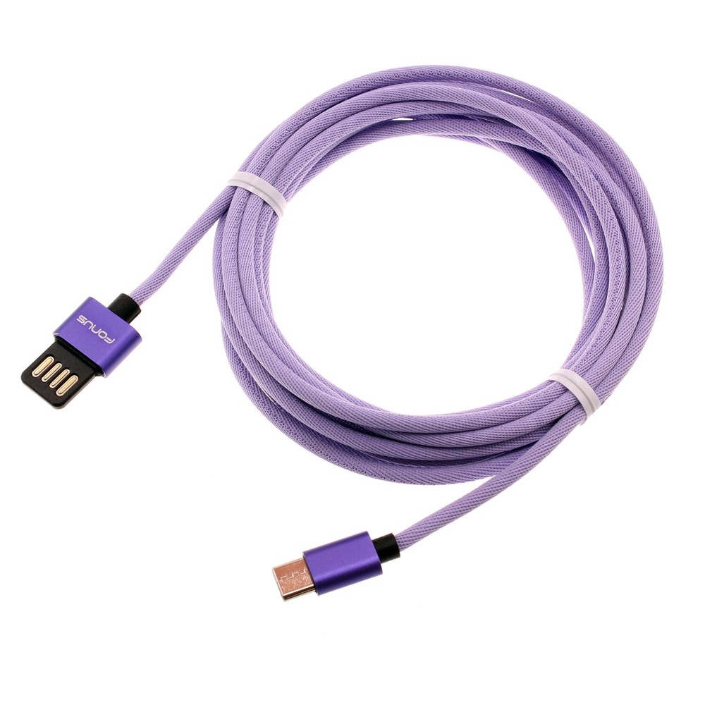 For Samsung Galaxy S25/Ultra/Plus - 10ft USB-C Cable Purple Extra Long Fast