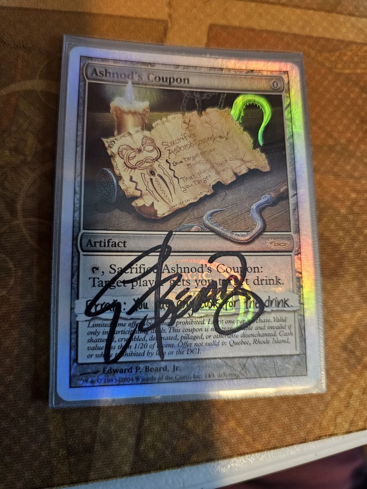 Ashnod's Coupon LP Signed By Edward Beard Artist Mtg Arena Promo-image
