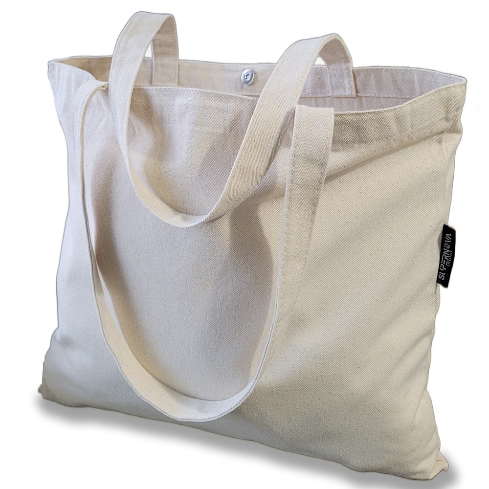 Premium 10oz (340gsm) 100% Natural Cotton Canvas Tote Bag Super Strong Reusable