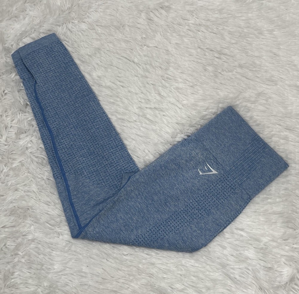 Gymshark Women's Light Blue Medium Shaping Leggings for Gym & Yoga - Breathable & Supportive