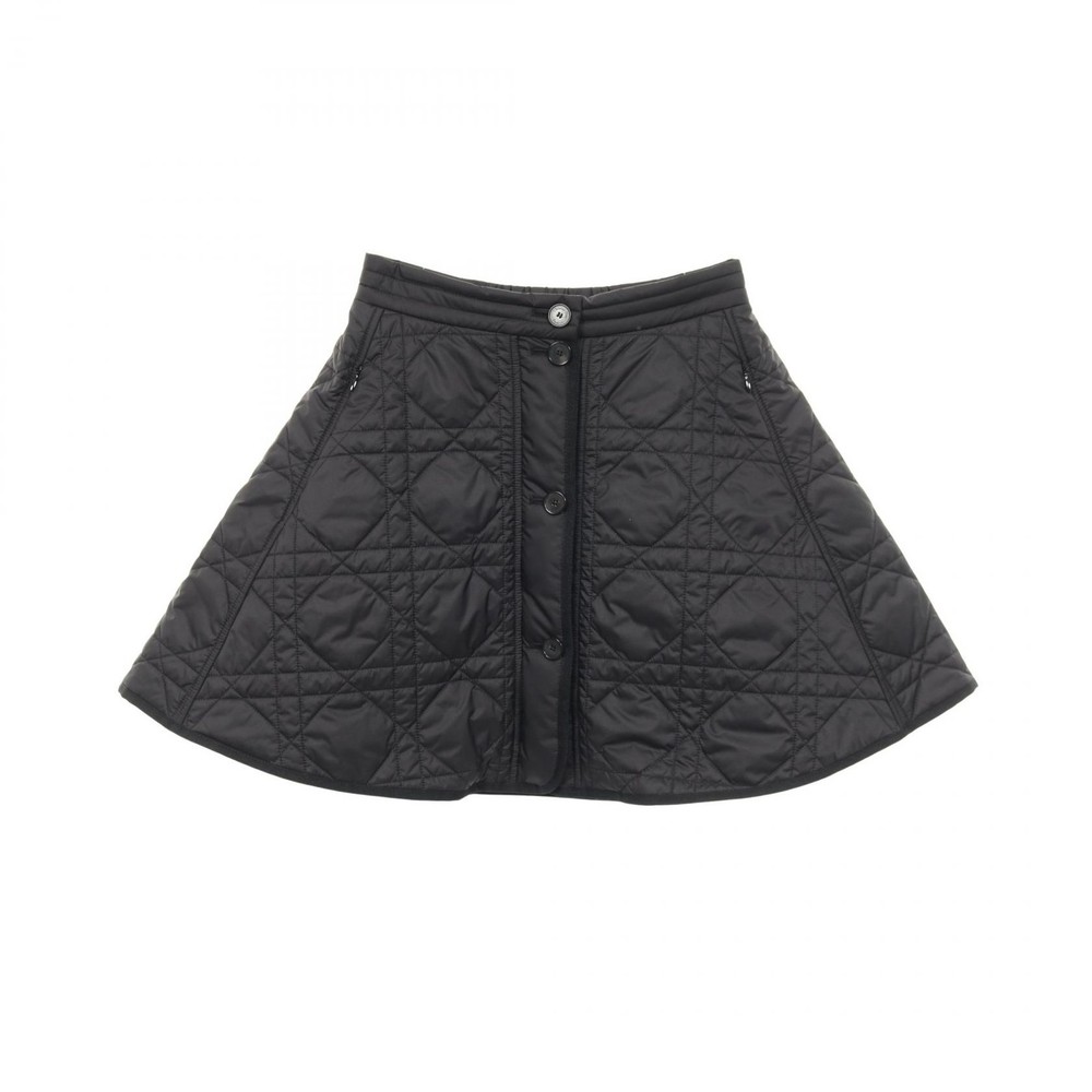 Christian Dior Macrocannage quilted technical taffeta Skirt #F36 polyester Used