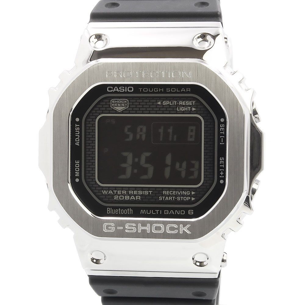 Casio G-SHOCK 5000 Series  Stainless Steel Rubber Black Silver GMW-B5000-1JF 581