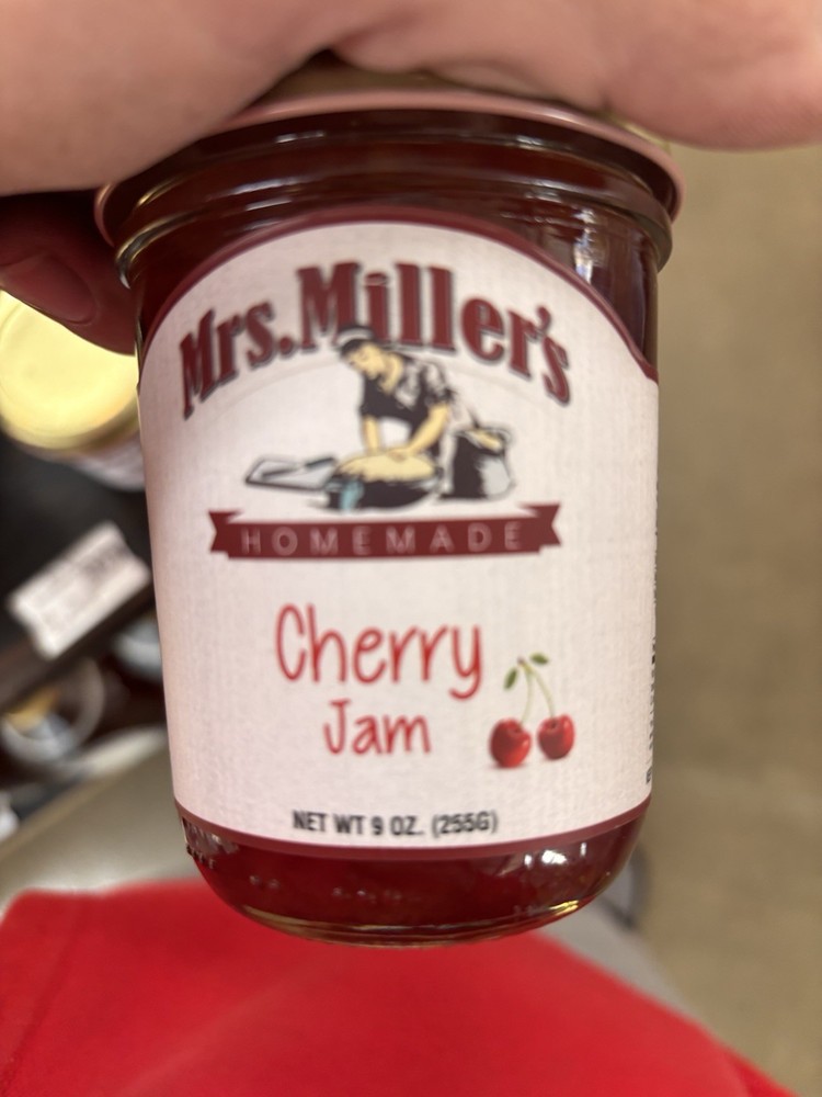 (2)Amish Cherry Jam Mrs Millers ... Homemade Right From Amish Country🔥🔥