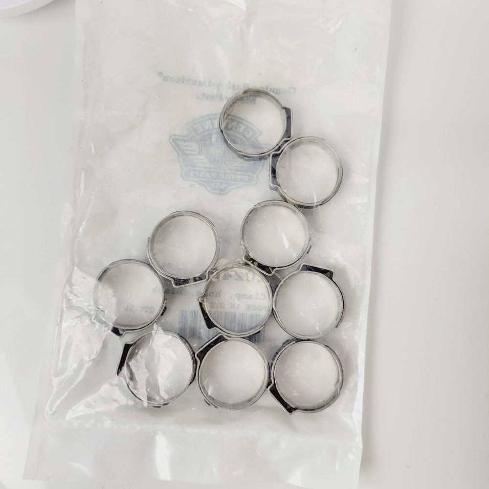 Harley-Davidson Black Drain Hose Clamps FLHR FLHT 10249 - 10 Pack