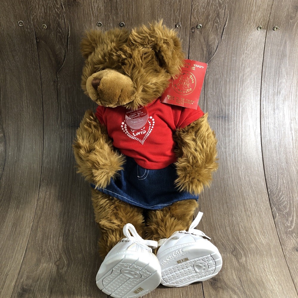 2003 Build A Bear Limited Edition Centennial III Beary Loved Bear Skecher Shoes