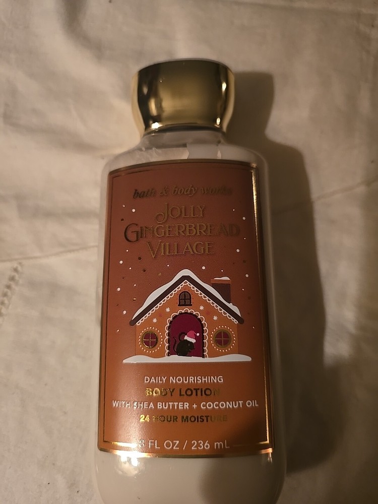 Bath & Body Works Jolly Gingerbread Village body lotion 8FL. OZ. New & Authentic