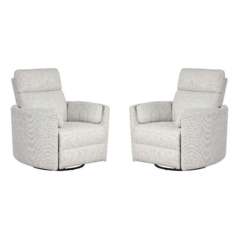 Parker Living Radius Natural Beauty Quartz Power Swivel Glider Recliner Two Pack