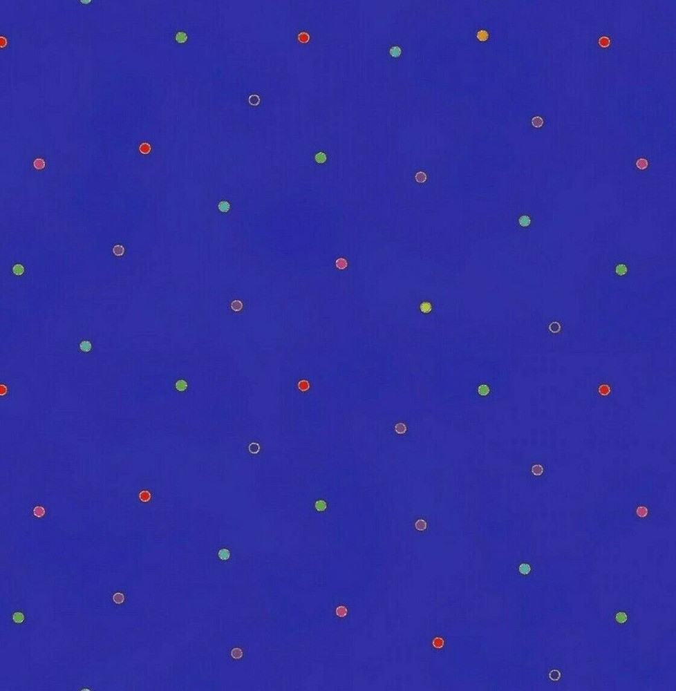 Celestial Magic Laurel Burch Multi Color Dots Royal Blue Purple Fabric FQ 1/4 YD