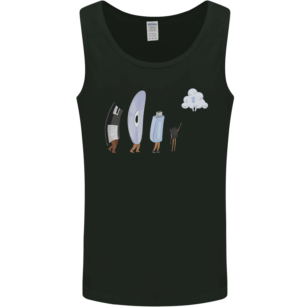 Funny Storage Evolution IT Retro PC Device Mens Vest Tank Top