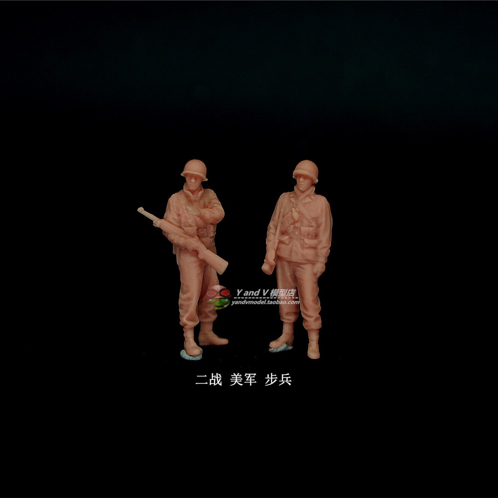 1/72/64  WW II US infantry  2man model (3D printed)