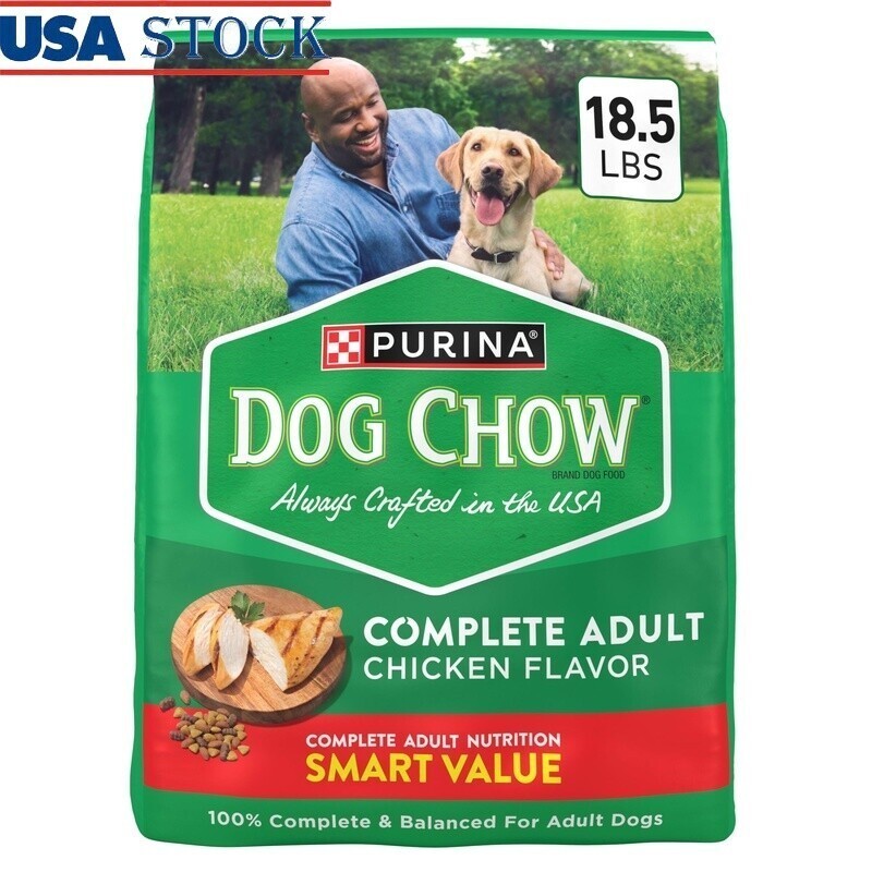 High Protein Chicken Dry Dog Food Adult Kibble 18.5 Lb Bag Complete Nutrition US