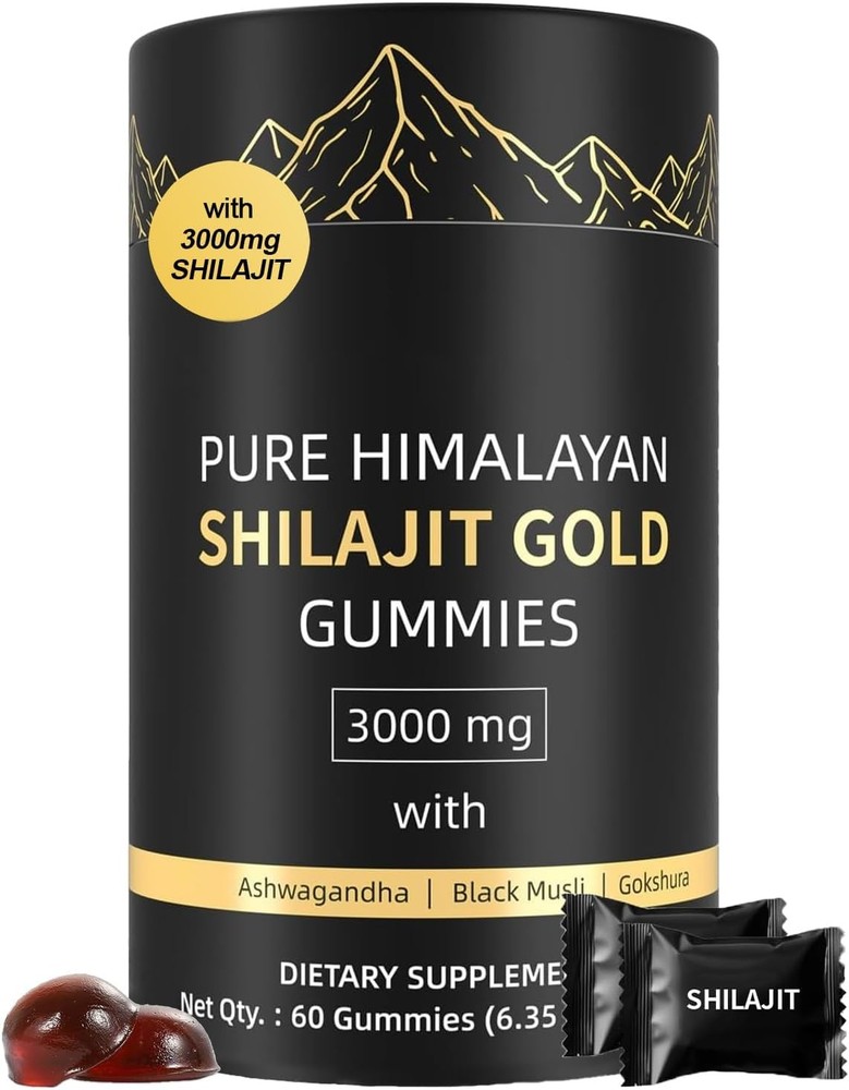 Shilajit Gummie, Himalayan Natural Shilajit Gummies, No Added Sugar with Ashwaga