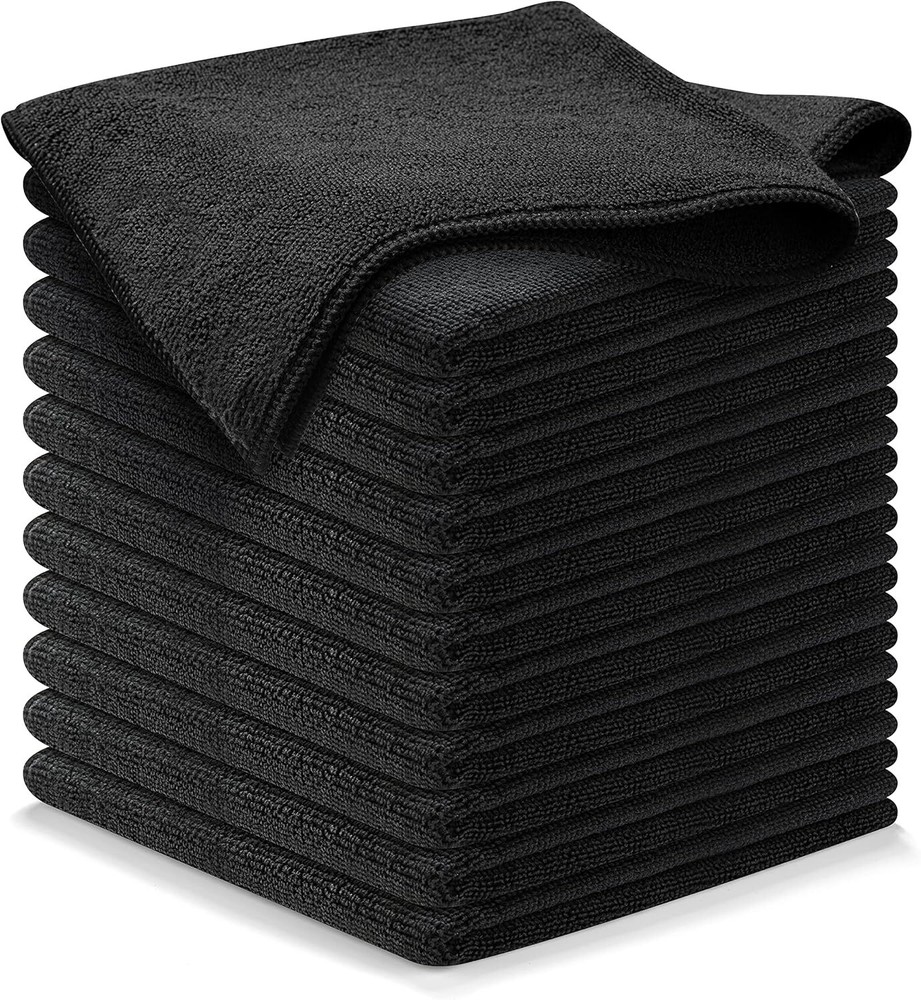 Microfiber Cleaning Cloth - 12Pcs 12.5x12.5 inch High Performance - 1200 Washes,