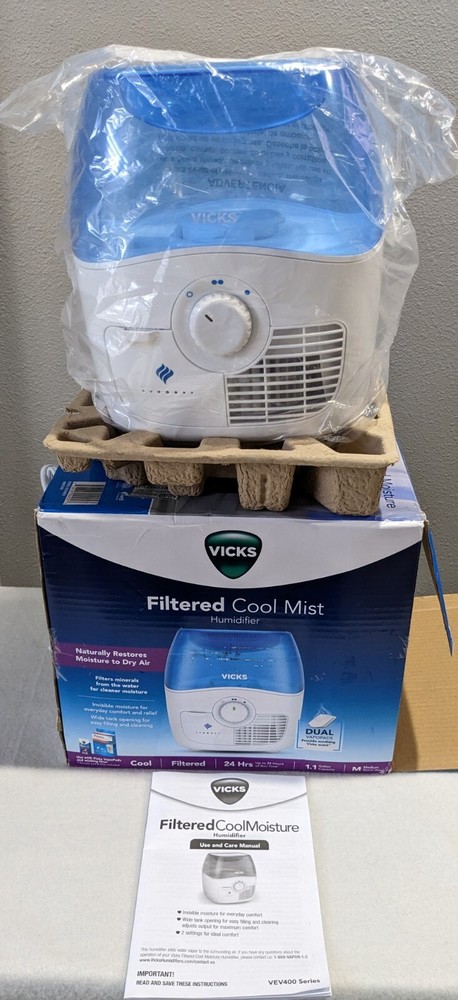 VICKS FILTERED COOLMOISTURE Humidifier 1.1 Gallon