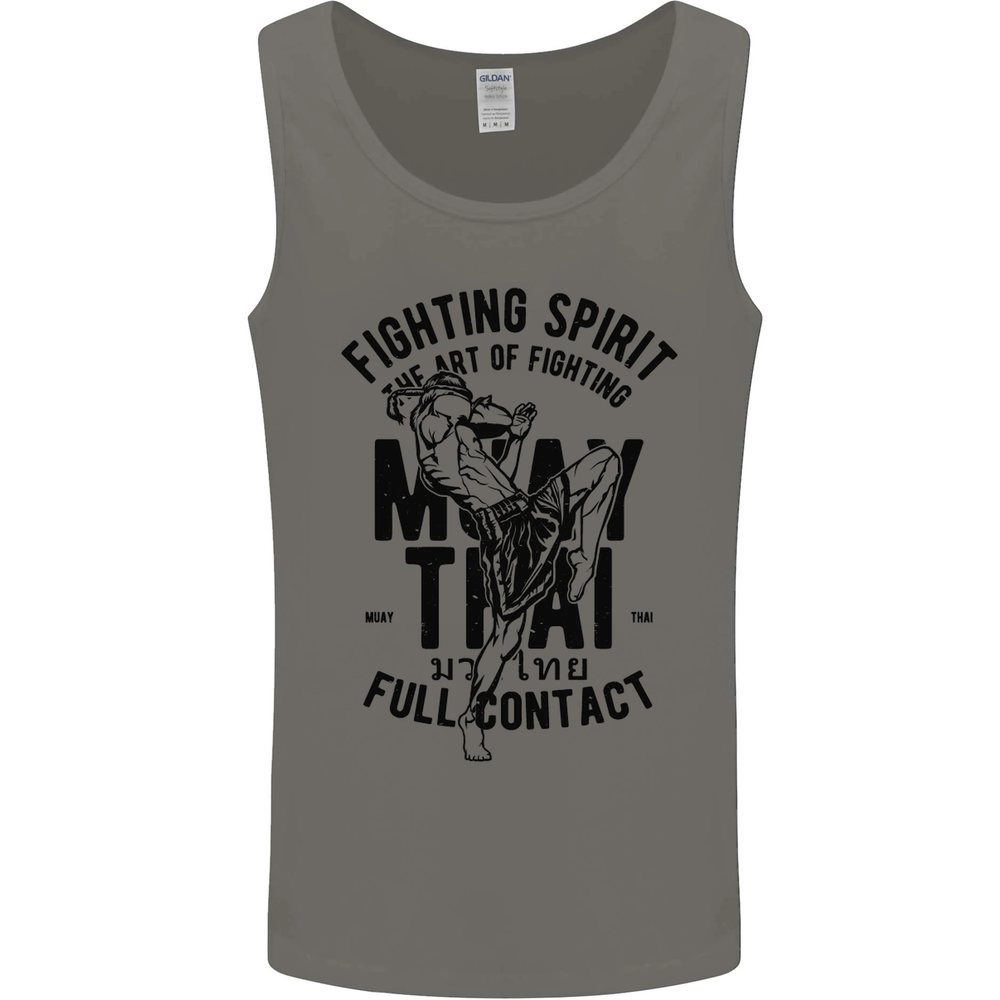 Muay Thai Full Contact Martial Arts MMA Mens Vest Tank Top