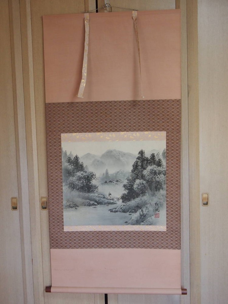 Hanging Scroll Ink Landscape Matsunami Matsuzaka