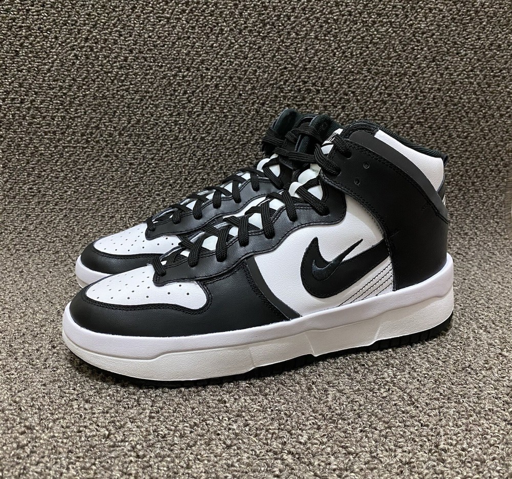 Nike Dunk High Up Womens Shoes US 11 UK 8.5 EU 43 New Black White Sneaker Panda