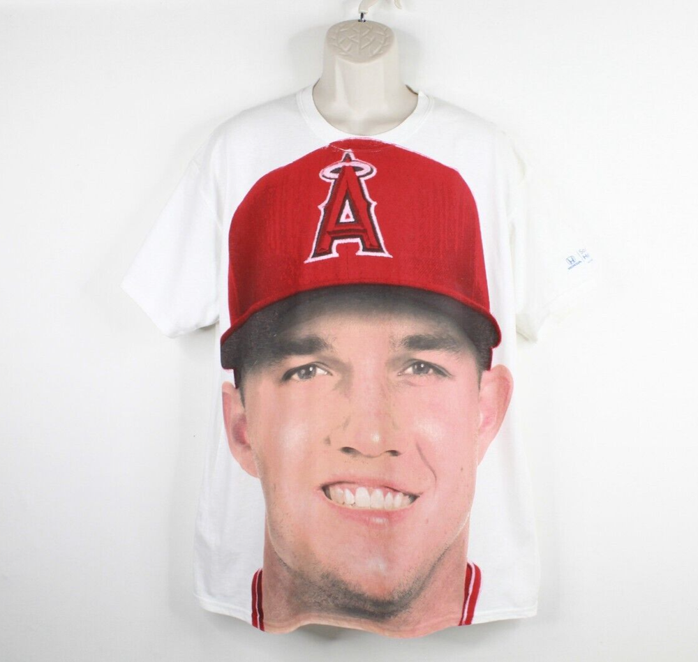 Mike Trout T Shirt Mens Size XL Anaheim Angels SGA Big Face MLB