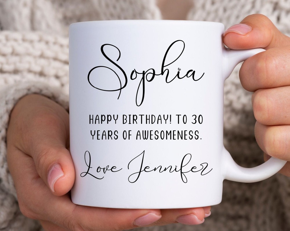 30th Birthday Mug Personalized 30th Birthday Mug For Her Personalized 30th