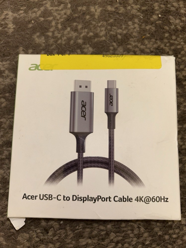 Acer USB C to DisplayPort Cable 2M (4K60Hz, 2K144Hz), Thunderbolt 3/4 to Displa